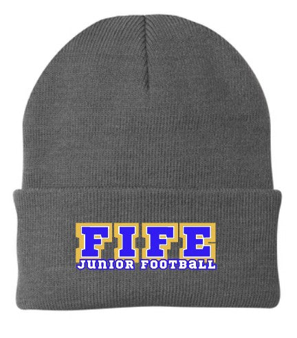 Load image into Gallery viewer, Fife Junior Football Knit Beanie
