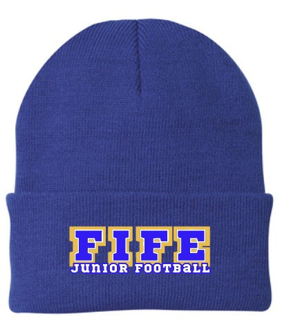 Load image into Gallery viewer, Fife Junior Football Knit Beanie
