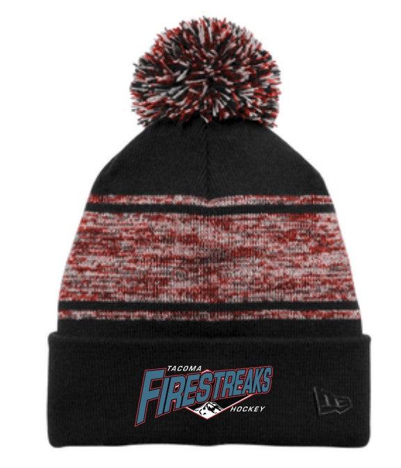 Load image into Gallery viewer, Tacoma Firestreaks New Era Chilled Pom Beanie
