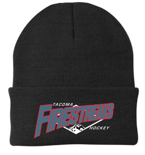 Tacoma Firestreaks Solid Knit Beanie