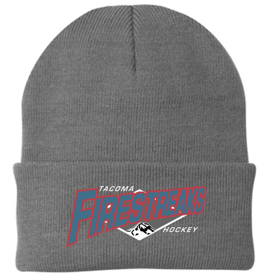 Tacoma Firestreaks Solid Knit Beanie