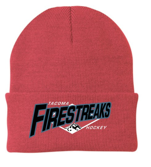 Tacoma Firestreaks Solid Knit Beanie