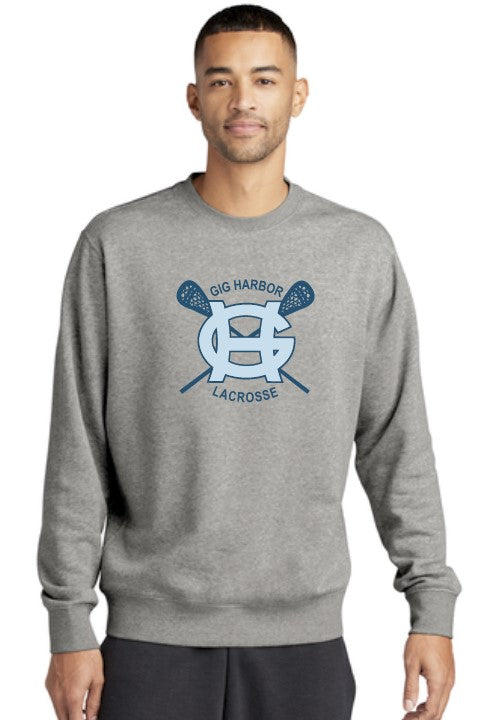 GH Lacrosse Nike Club Fleece Crewneck (Crossing Sticks Logo)