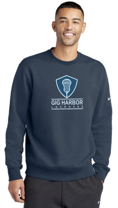 Load image into Gallery viewer, GH Lacrosse Nike Club Fleece Crewneck (Shield Logo)
