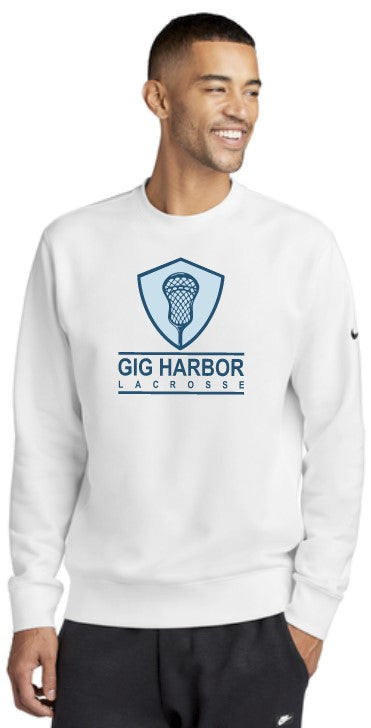 GH Lacrosse Nike Club Fleece Crewneck (Shield Logo)