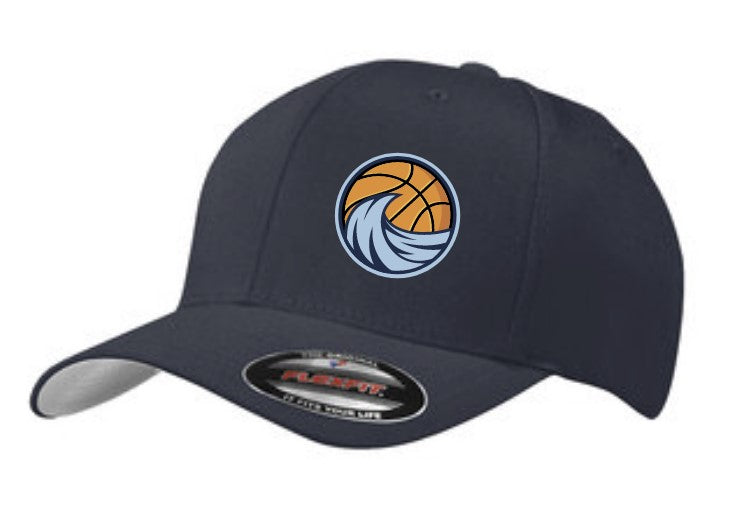 Load image into Gallery viewer, Harbor Hoops Navy FlexFit Cap
