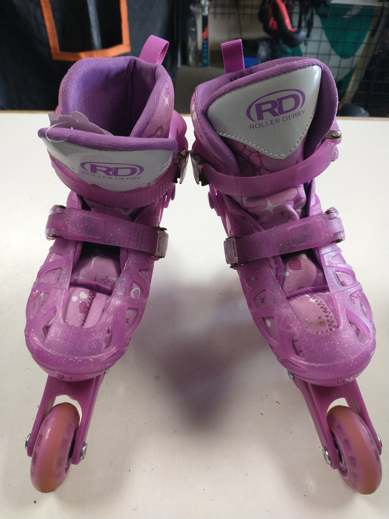 Load image into Gallery viewer, Used Roller Derby Girls Adjustable Inline Skates (Size 12-1)
