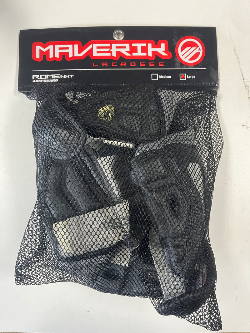 Load image into Gallery viewer, Maverik Rome NXT Black Mens Large New Lacrosse Arm Pads
