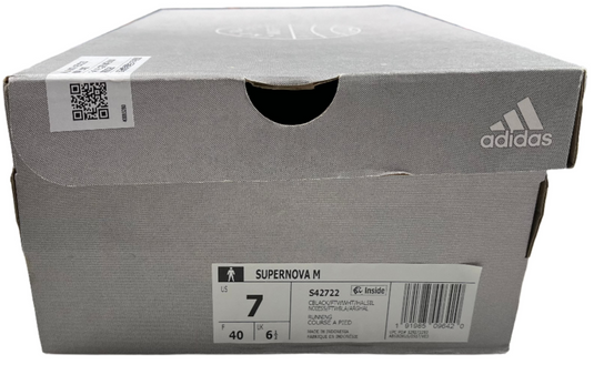 New in Box Adidas Supernova Men's 7 Black Running Shoes