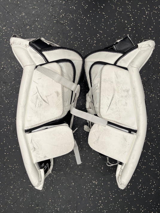 CCM Premier R1.5 White/Black Size 21" Used Hockey Goalie Leg Pads