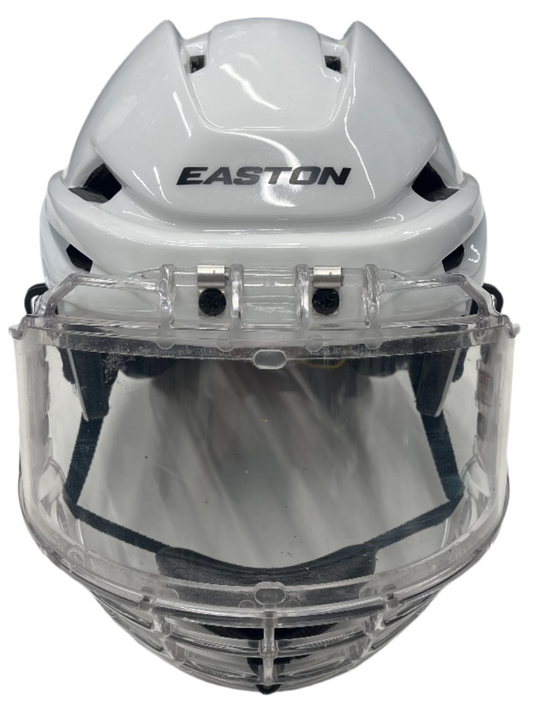 Used Easton E700 White Hockey Helmet with Boulder Full Face Shield