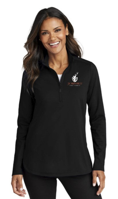 Load image into Gallery viewer, JK Monarch Ladies C-Free Double Knit 1/4 Zip
