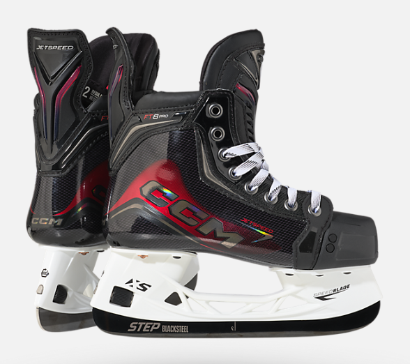 Load image into Gallery viewer, CCM Jetspeed FT8 Pro Intermediate Hockey Skates

