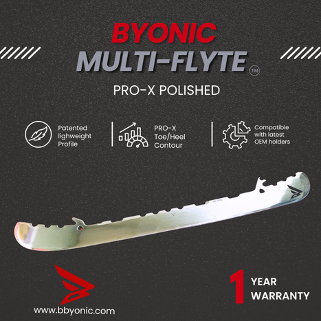 Load image into Gallery viewer, Byonic Multi-Flyte Pro-X Polished Replacement Hockey Blades
