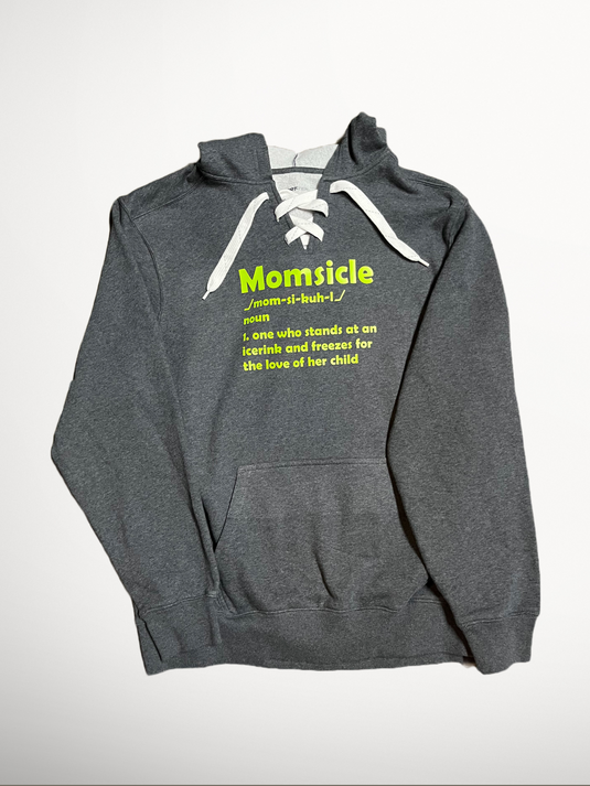 Hockey Mom Design Adult Lace Up Hoodie