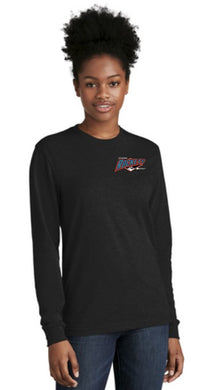 Tacoma Rockets Long Sleeve Adult Cotton/Poly Blend Tshirt w/ Number