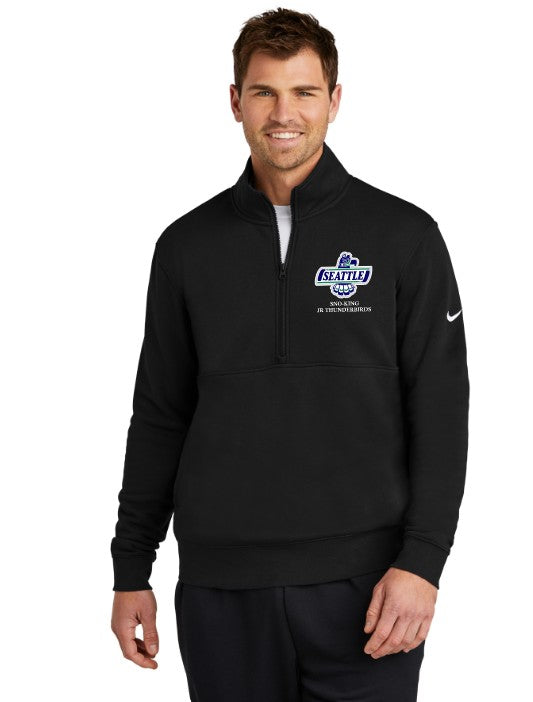 Load image into Gallery viewer, Sno-King Jr Thunderbirds Nike men's Club Fleece Sleeve Swoosh 1/2-Zip
