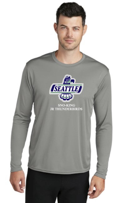 Load image into Gallery viewer, Sno-King Tbirds Long Sleeve (Large Logo) Performance Tee
