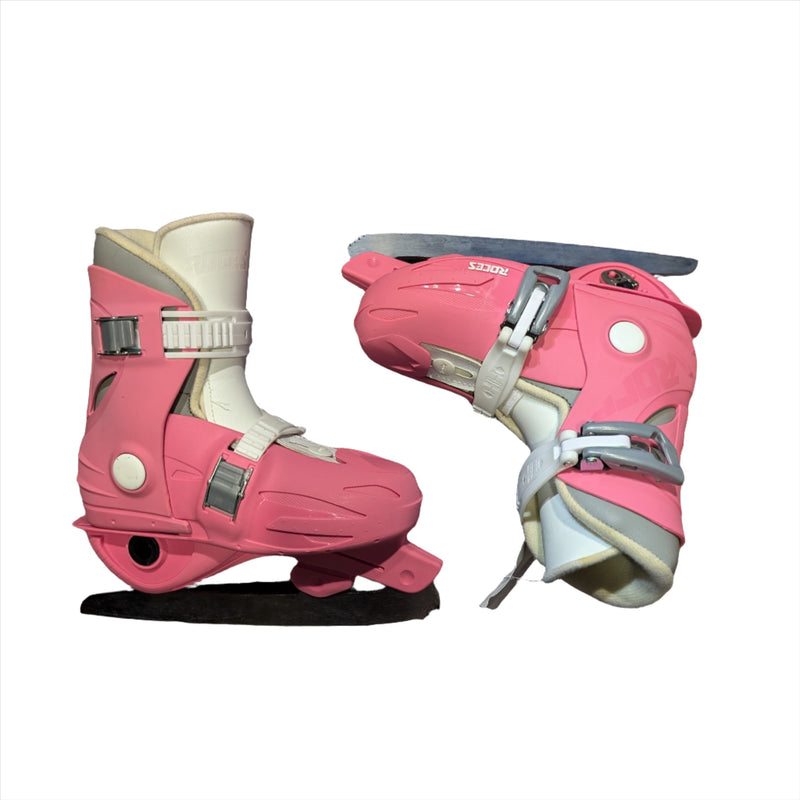 Load image into Gallery viewer, Used Pink Roces MCK II Figure Skates US 9-12 JR
