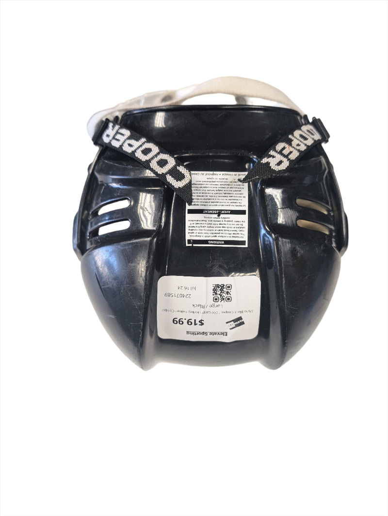 Load image into Gallery viewer, Used Black Cooper 1000 Large Hockey Helmet Combo
