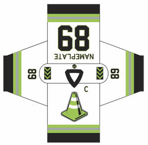 Pylons White Sublimation Hockey Jersey