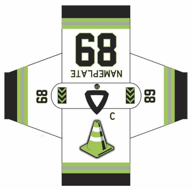 Load image into Gallery viewer, Pylons White Sublimation Hockey Jersey
