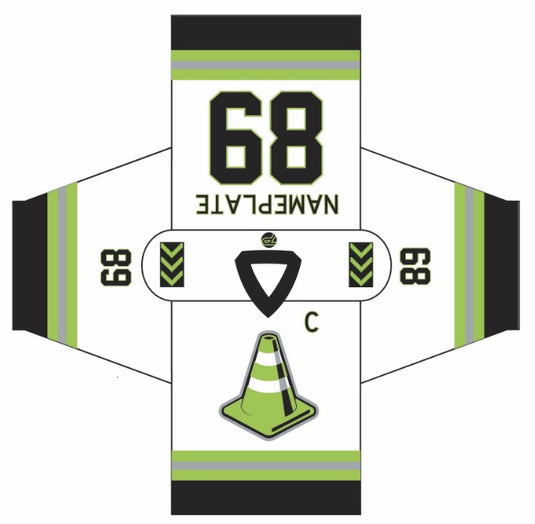 Pylons White Sublimation Hockey Jersey