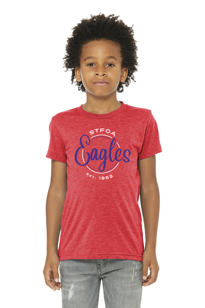 Load image into Gallery viewer, St Francis of Assisi Eagles Youth Triblend Short Sleeve Tee
