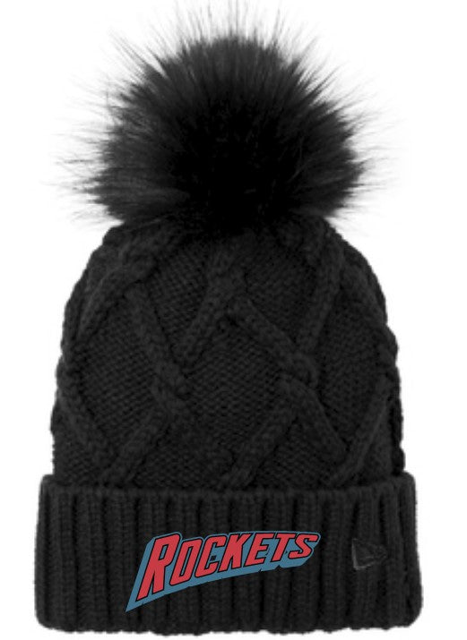 Load image into Gallery viewer, Tacoma Rockets Faux Fur Beanie
