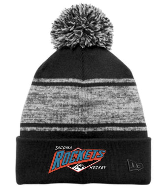 Rockets Black/Grey Pom Beanie