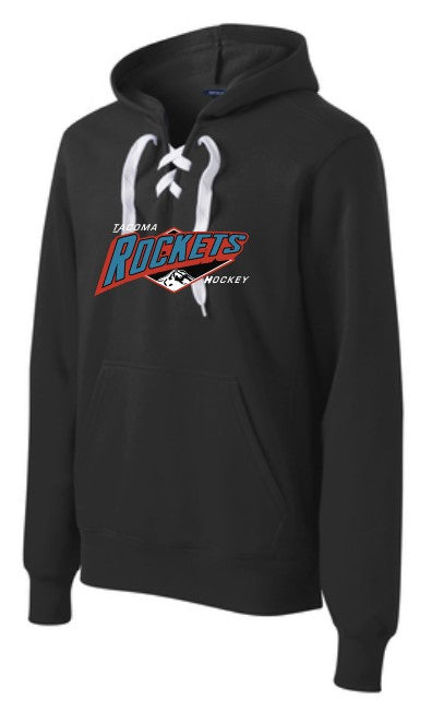 Load image into Gallery viewer, Tacoma Rockets  Mountain Logo Adult Hockey Lace Hoodie
