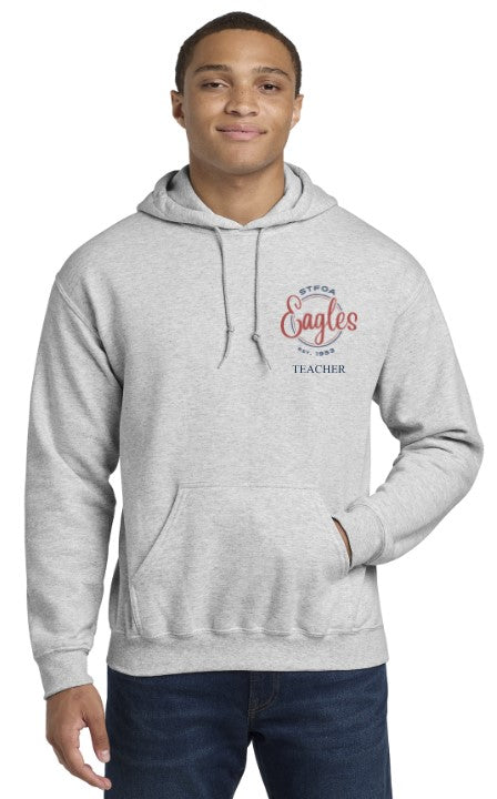 Load image into Gallery viewer, St Francis of Assisi Eagles Heavy Blend™ Hooded Sweatshirt (Teacher)
