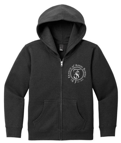 St Francis Eagles Youth Cotton/Poly Fleece Full Zip Hoodie