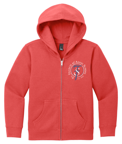 St Francis Eagles Youth Cotton/Poly Fleece Full Zip Hoodie