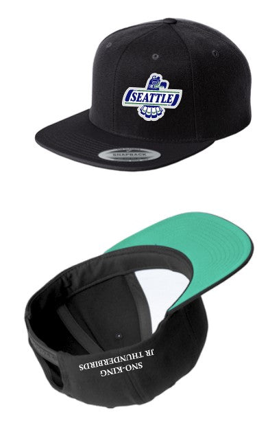 Load image into Gallery viewer, Sno-King Yupoong Flatbill Snapback Cap
