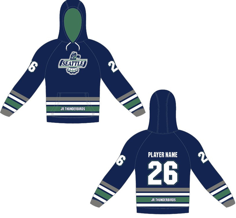 Load image into Gallery viewer, Sno-King Jr Thunderbirds Unisex Jersey Replica Sublimation Hoodie
