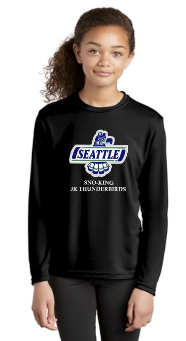 Load image into Gallery viewer, Sno-King Tbirds Long Sleeve (Large Logo) Performance Tee
