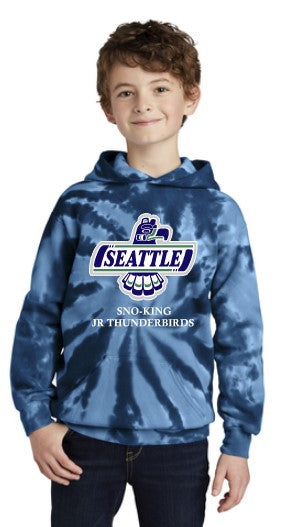 Load image into Gallery viewer, Sno-King Jr. Thunderbirds Tie Dye Hoodie
