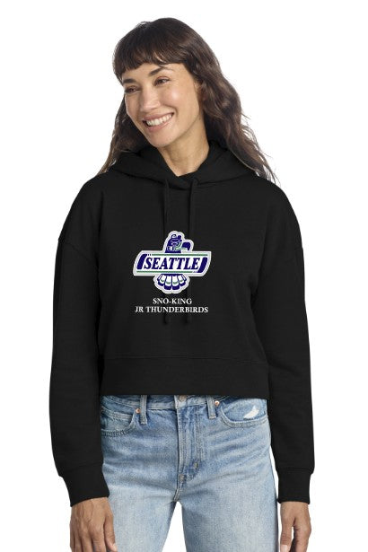 Load image into Gallery viewer, Sno-King Jr Thunderbirds Women's Crop Fleece Hoodie
