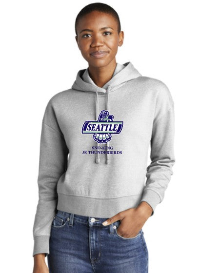 Load image into Gallery viewer, Sno-King Jr Thunderbirds Women's Crop Fleece Hoodie
