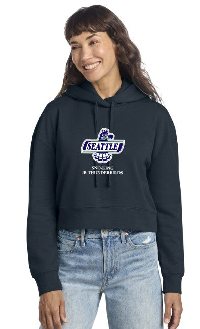 Sno-King Jr Thunderbirds Women's Crop Fleece Hoodie