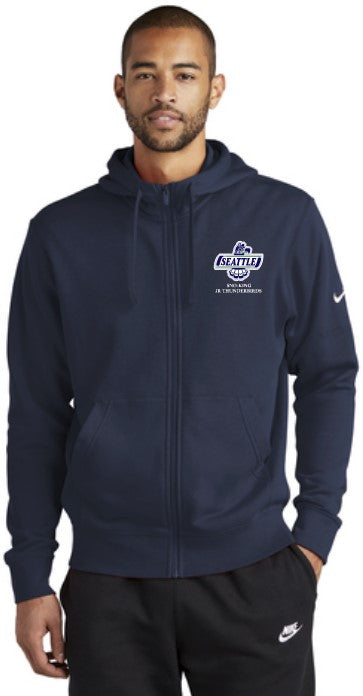 Load image into Gallery viewer, Sno-King Jr Thunderbirds Adult Nike Club Fleece Full Zip Sweatshirt
