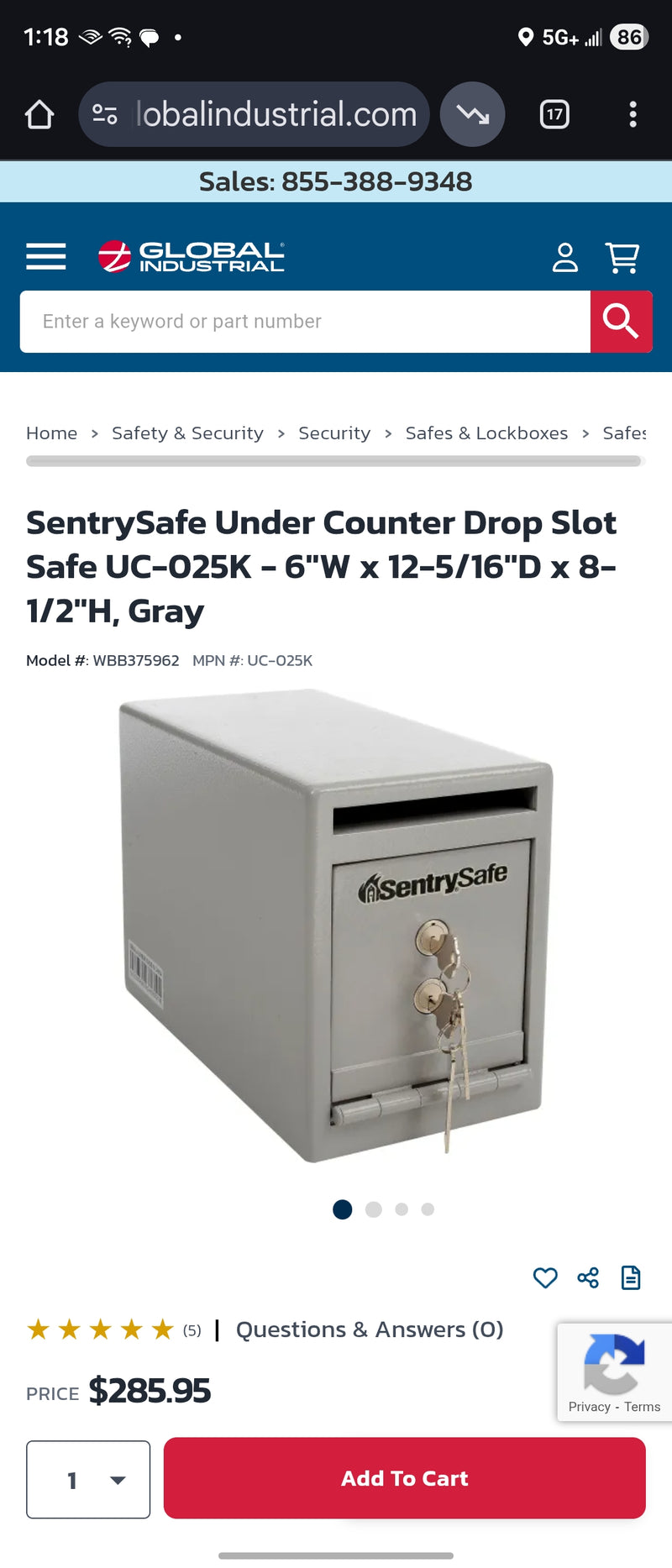 Load image into Gallery viewer, SentrySafe Under Counter Drop safe lightly used in good condition
