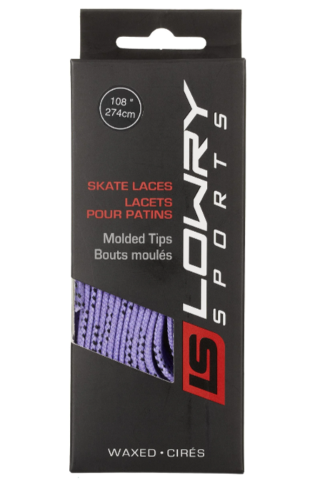 Lowry Standard Purple/Black Lace Length 96" New Hockey Laces Waxed