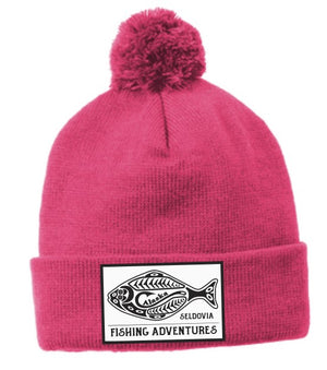 Seldovia Adventures Pink Raspberry Pom Beanie