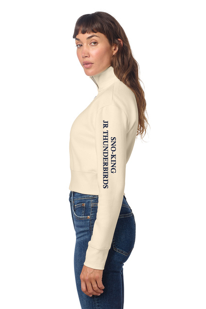 Load image into Gallery viewer, Sno-King Jr Thunderbirds Women's Crop 1/2 Zip Fleece
