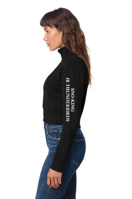 Sno-King Jr Thunderbirds Women's Crop 1/2 Zip Fleece