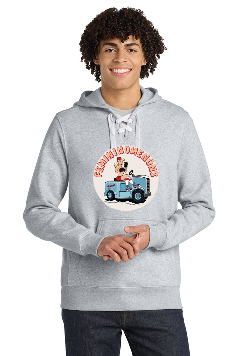 Load image into Gallery viewer, Femininomenons Main Logo Skate Lace Hoodie
