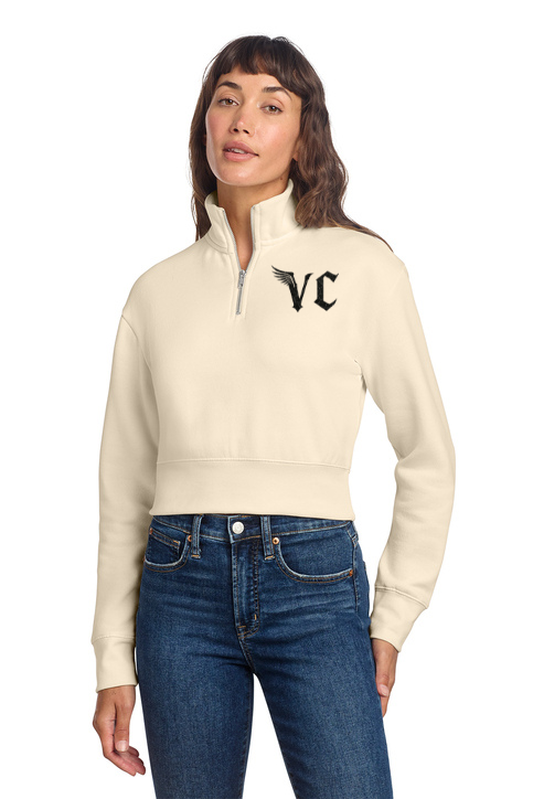 Vulture Culture Double Logo Women's V.I.T. Cropped ½ Zip