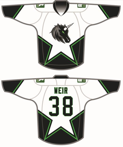 Load image into Gallery viewer, Horned Broncos Sublimation Hockey Jersey
